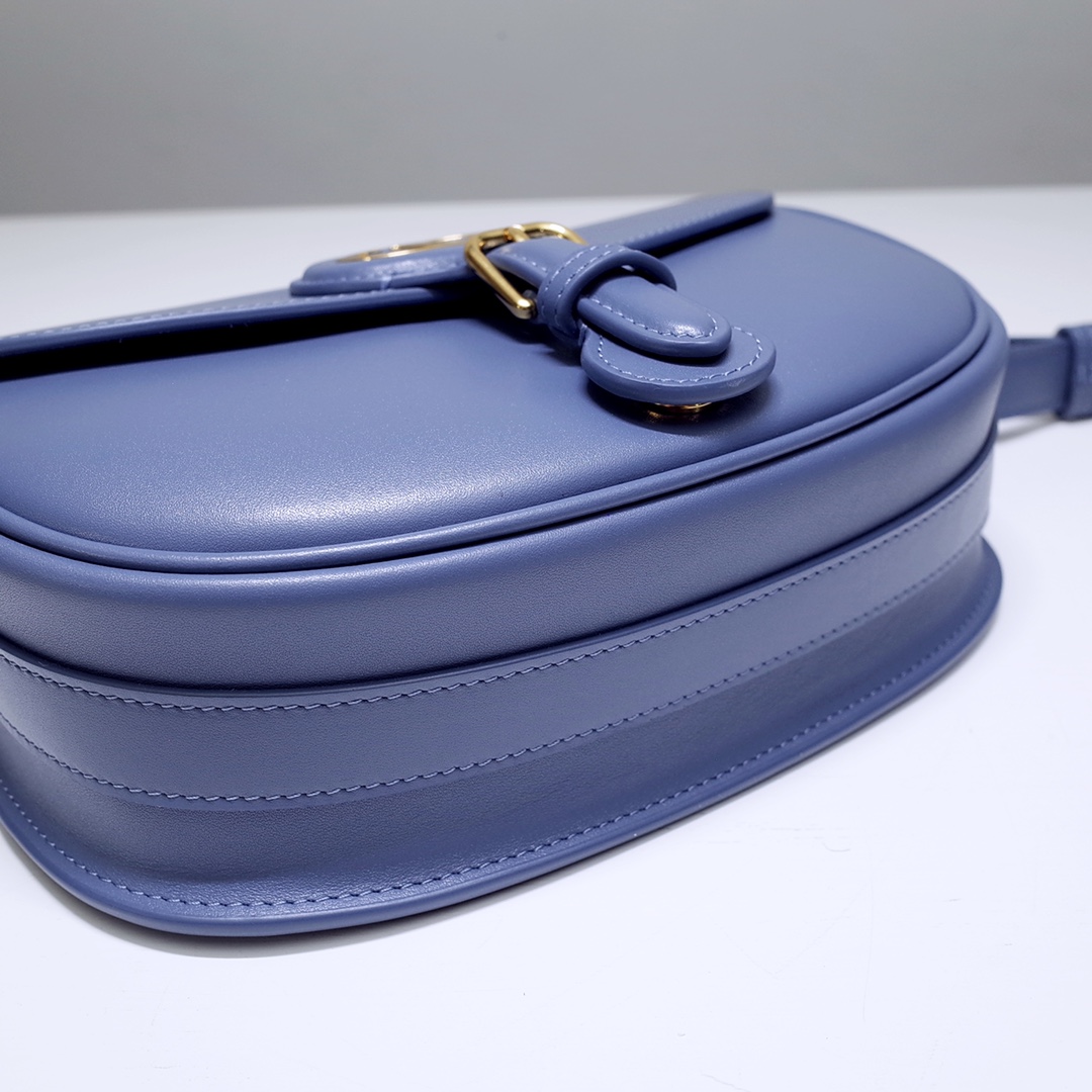 Medium Dior Bobby Bag Blue Box Calfskin